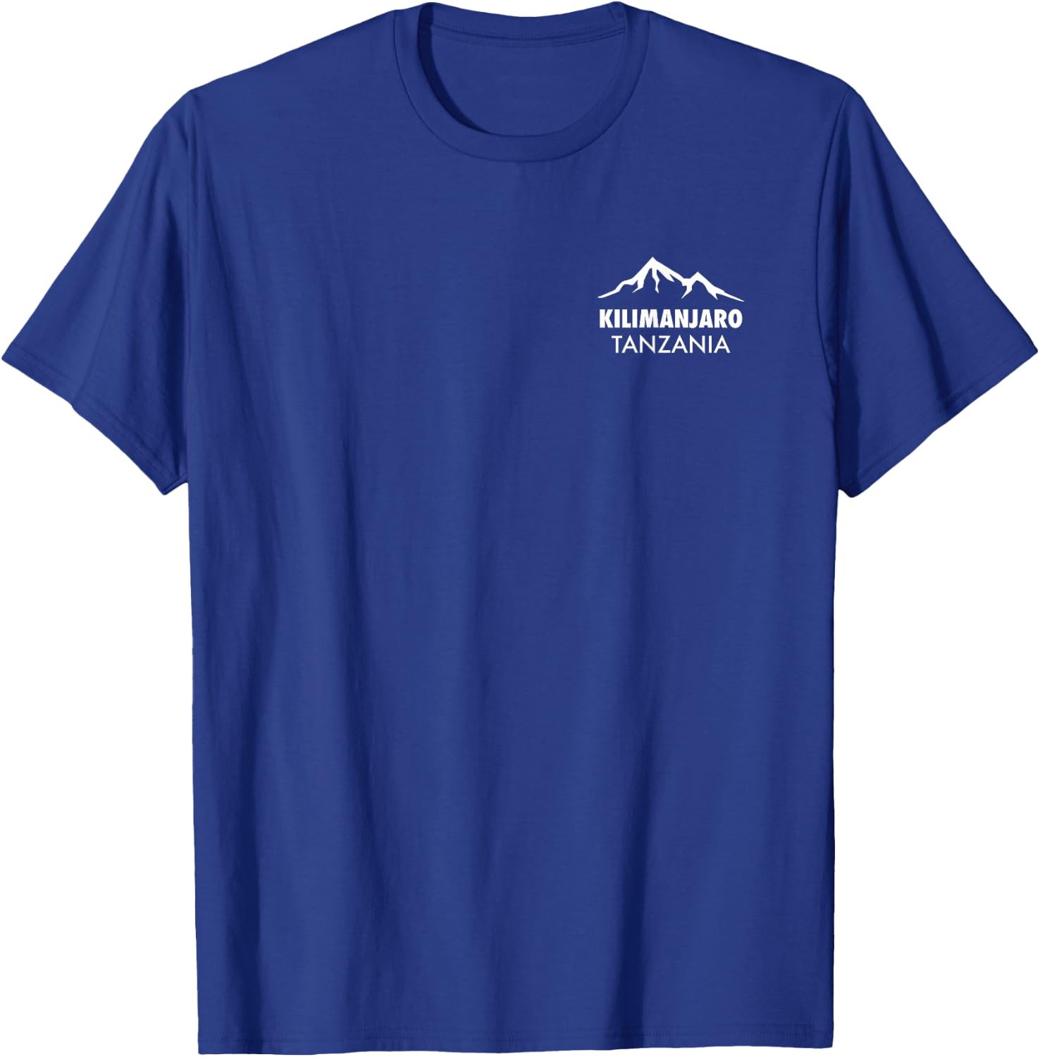 Mt. Kilimanjaro Apparel -Adults, Kids Black Cotton 60%, Polyester 40% Short Sleeve Classic Fit T-Shirt - T-Shirt | Royal