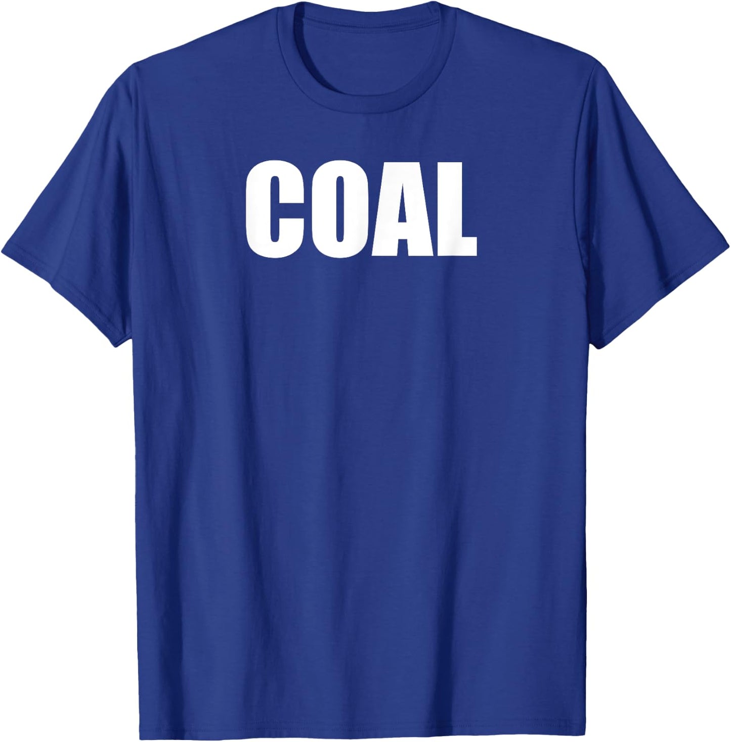 Funny DIY Coal Christmas Costume T-Shirt - T-Shirt | Royal
