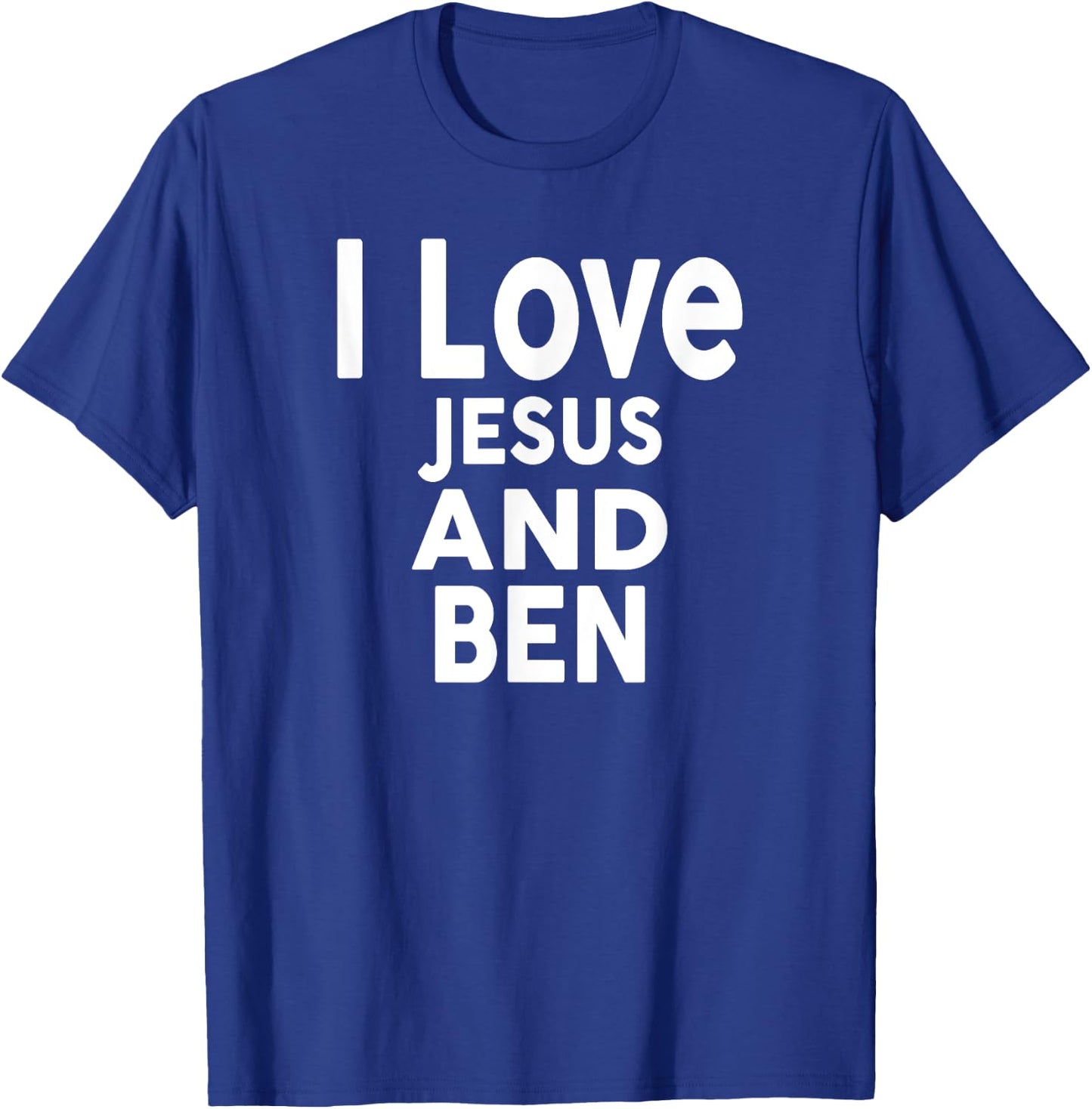 I Love Jesus and BEN Name BEN T-Shirt - T-Shirt | Royal