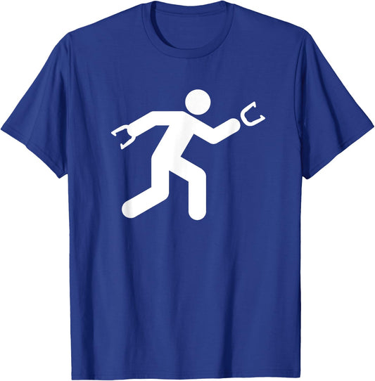 Sign Man - Horseshoe Throwing Shirt Horseshoe Pitchers Gift T-Shirt - T-Shirt | Royal