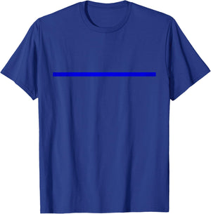 Thin Navy Line Back The Police T-Shirt - T-Shirt | Royal