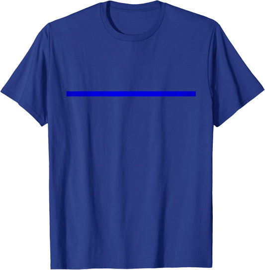 Thin Navy Line Back The Police T-Shirt - T-Shirt | Royal