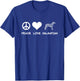 Peace, Love, Dalmatian T-Shirt - T-Shirt | Royal