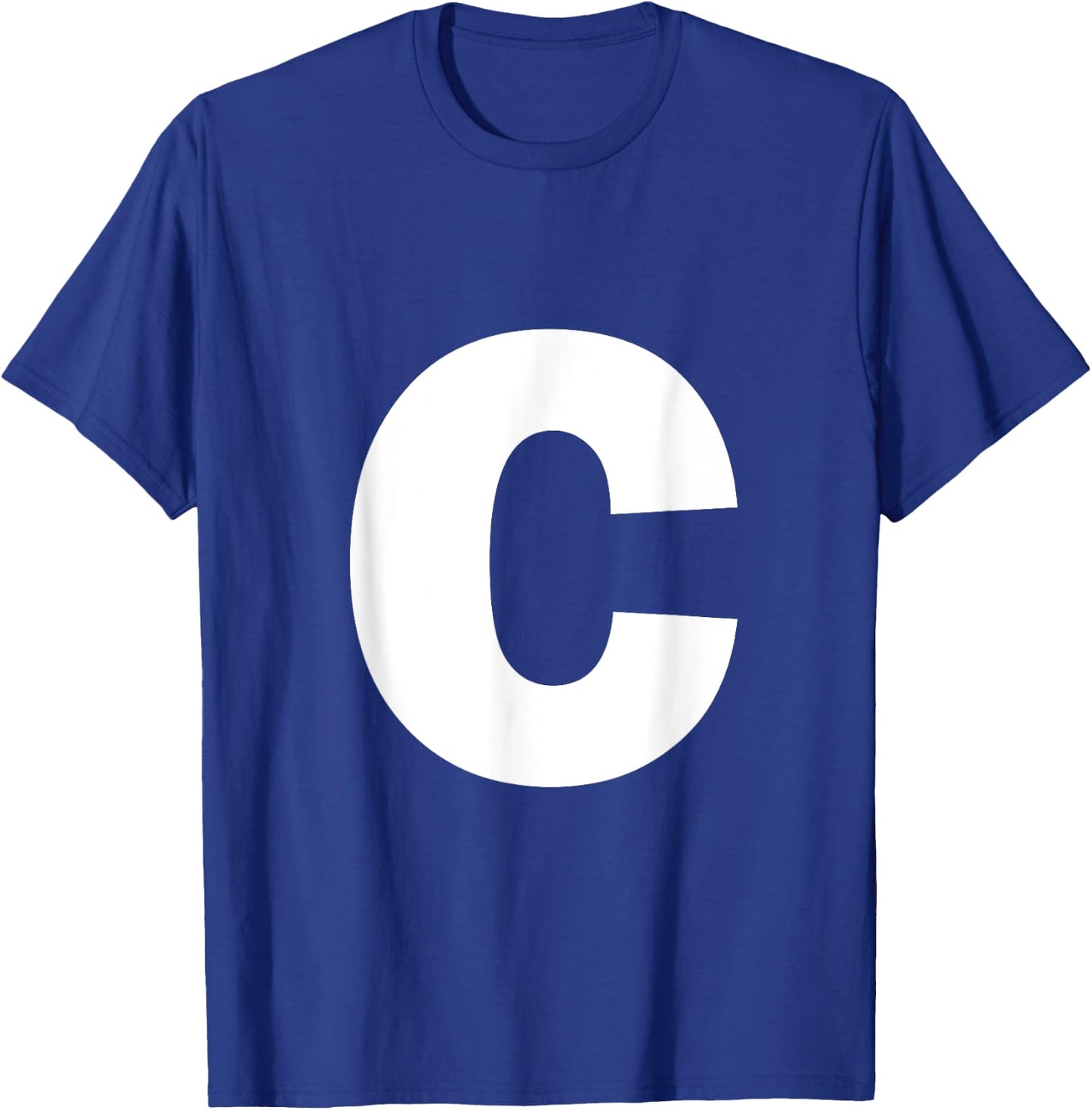 Letter C Capital Alphabet Monogram Initial T-Shirt - T-Shirt | Royal