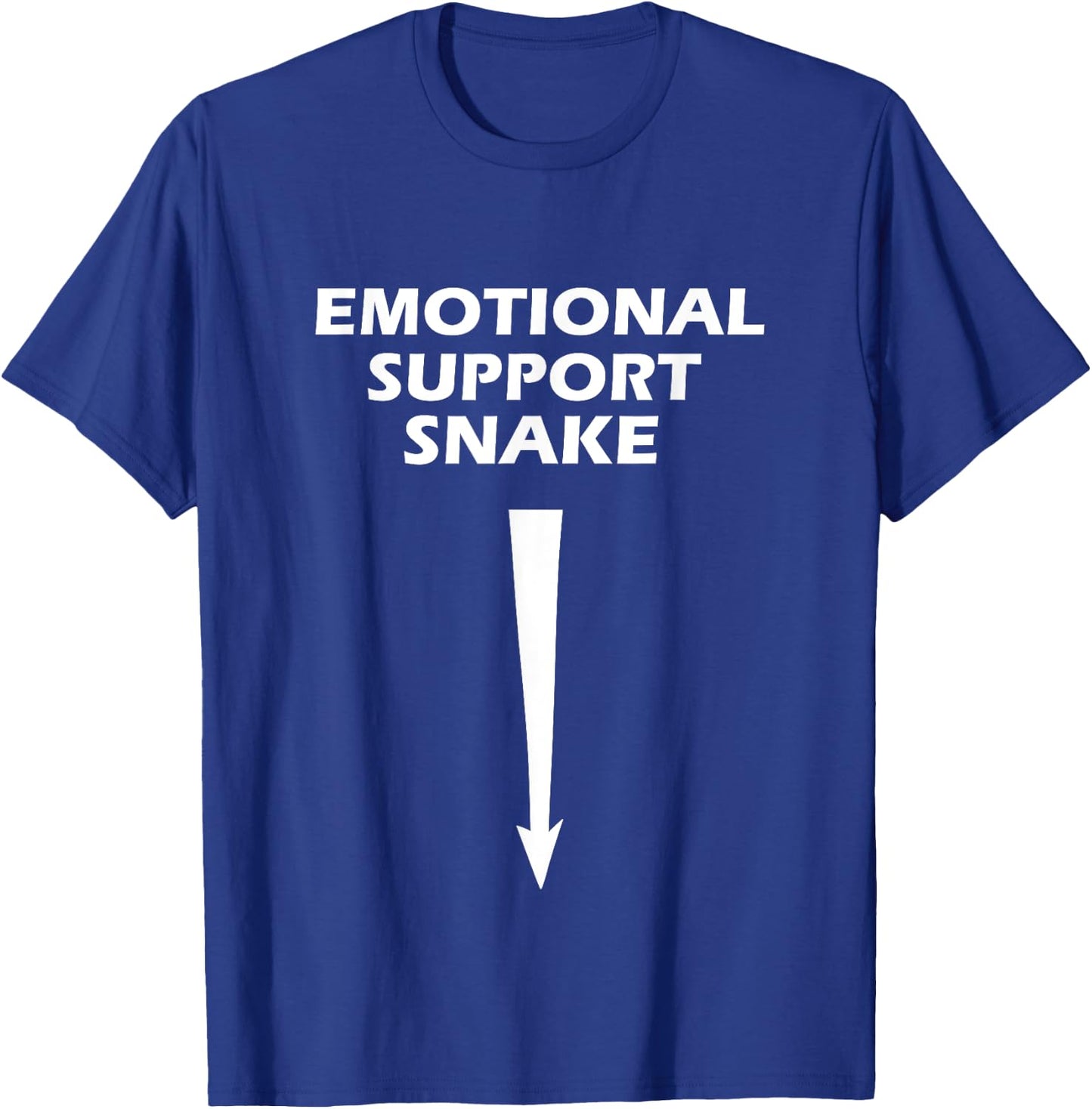 Adult Humor Dirty Joke Emotional Support Snake T-Shirt - T-Shirt | Royal
