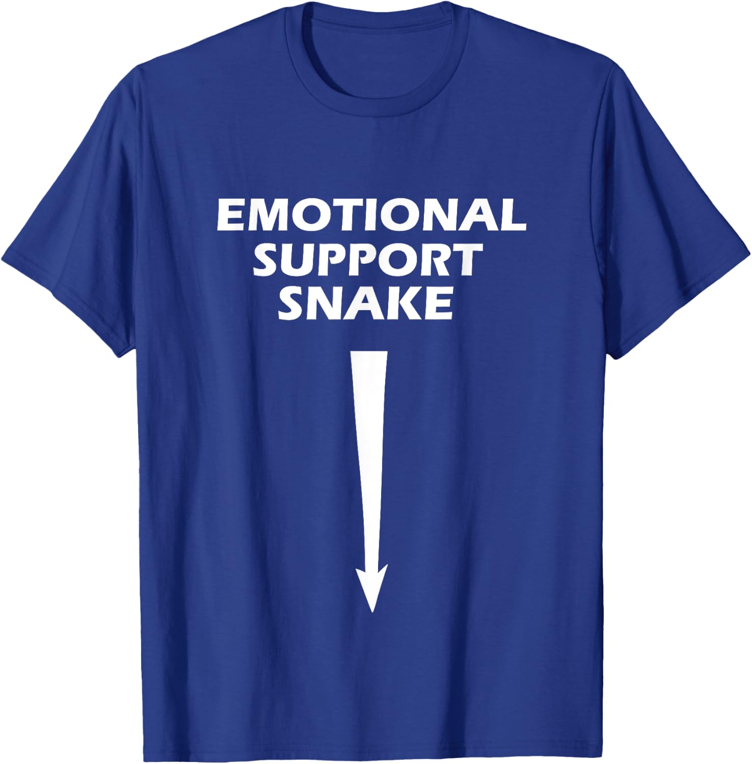 Adult Humor Dirty Joke Emotional Support Snake T-Shirt - T-Shirt | Royal