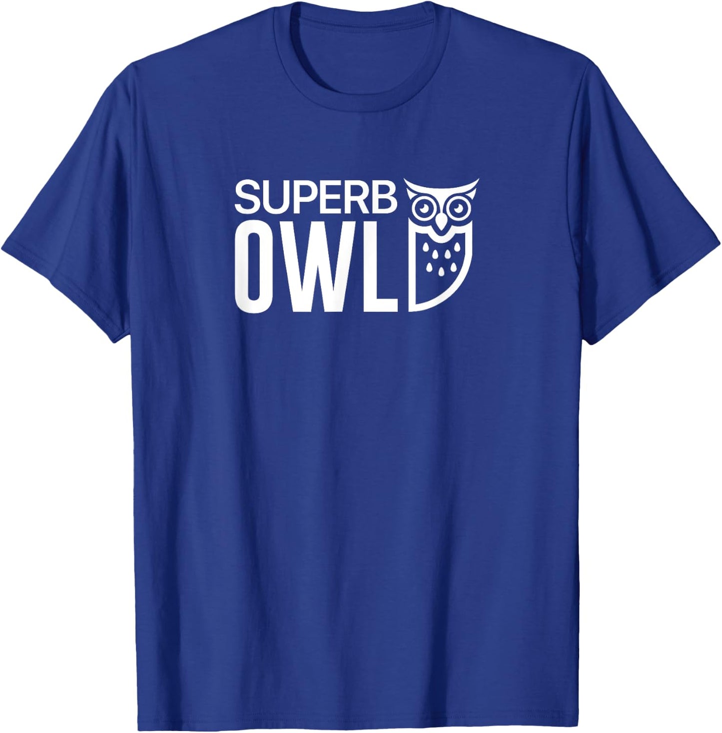 The Superb Owl Logotype Shirt - Owl Bird Shirt T-Shirt - T-Shirt | Royal