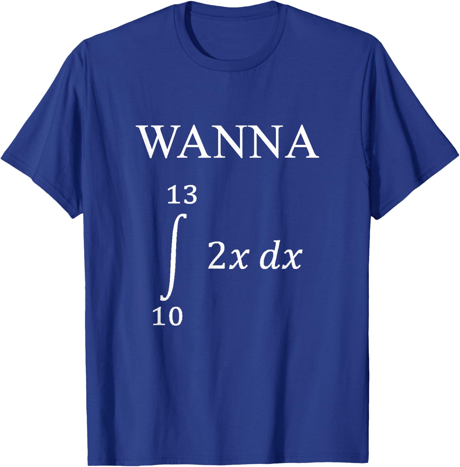 Wanna 69 Integral Differential Function Math Pun T-Shirt - T-Shirt | Royal