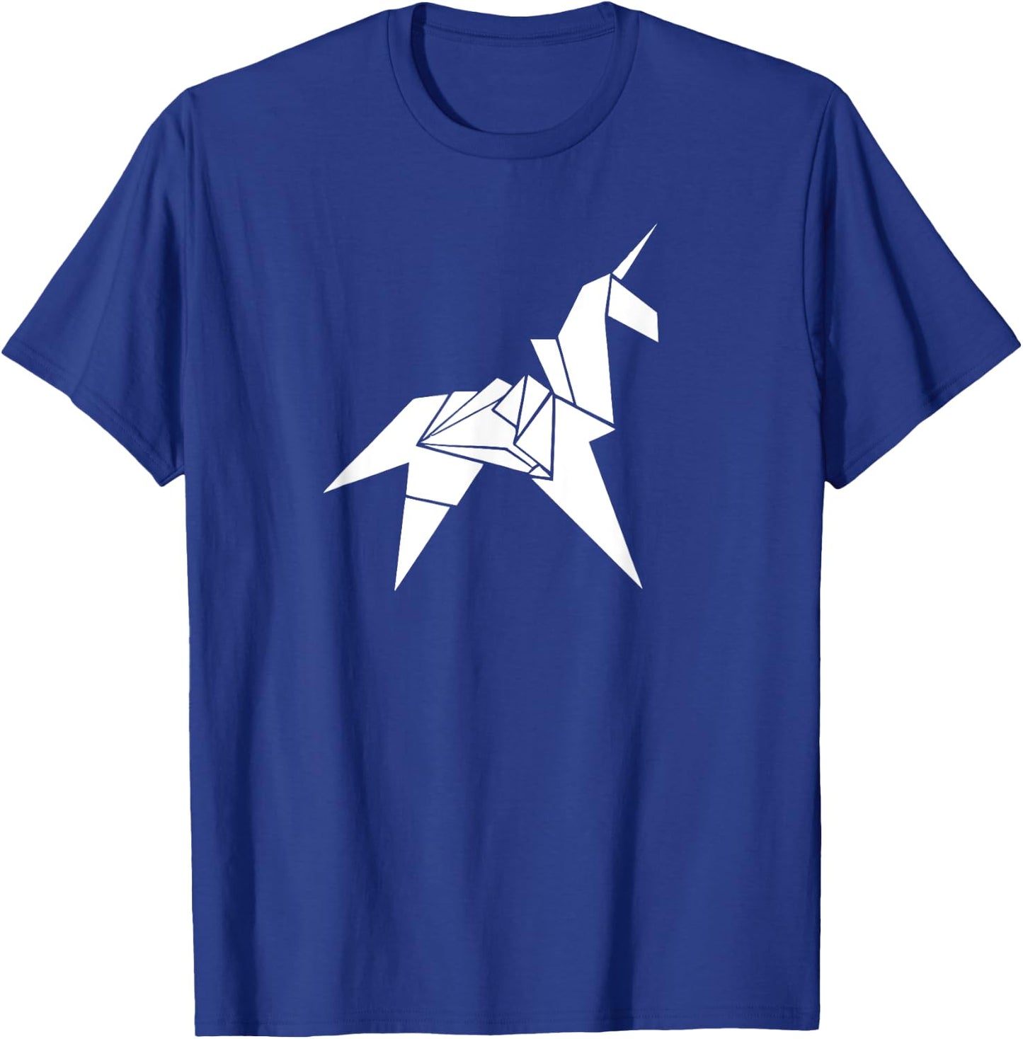 Origami Unicorn - Awesome Origami Art T-Shirt - T-Shirt | Royal