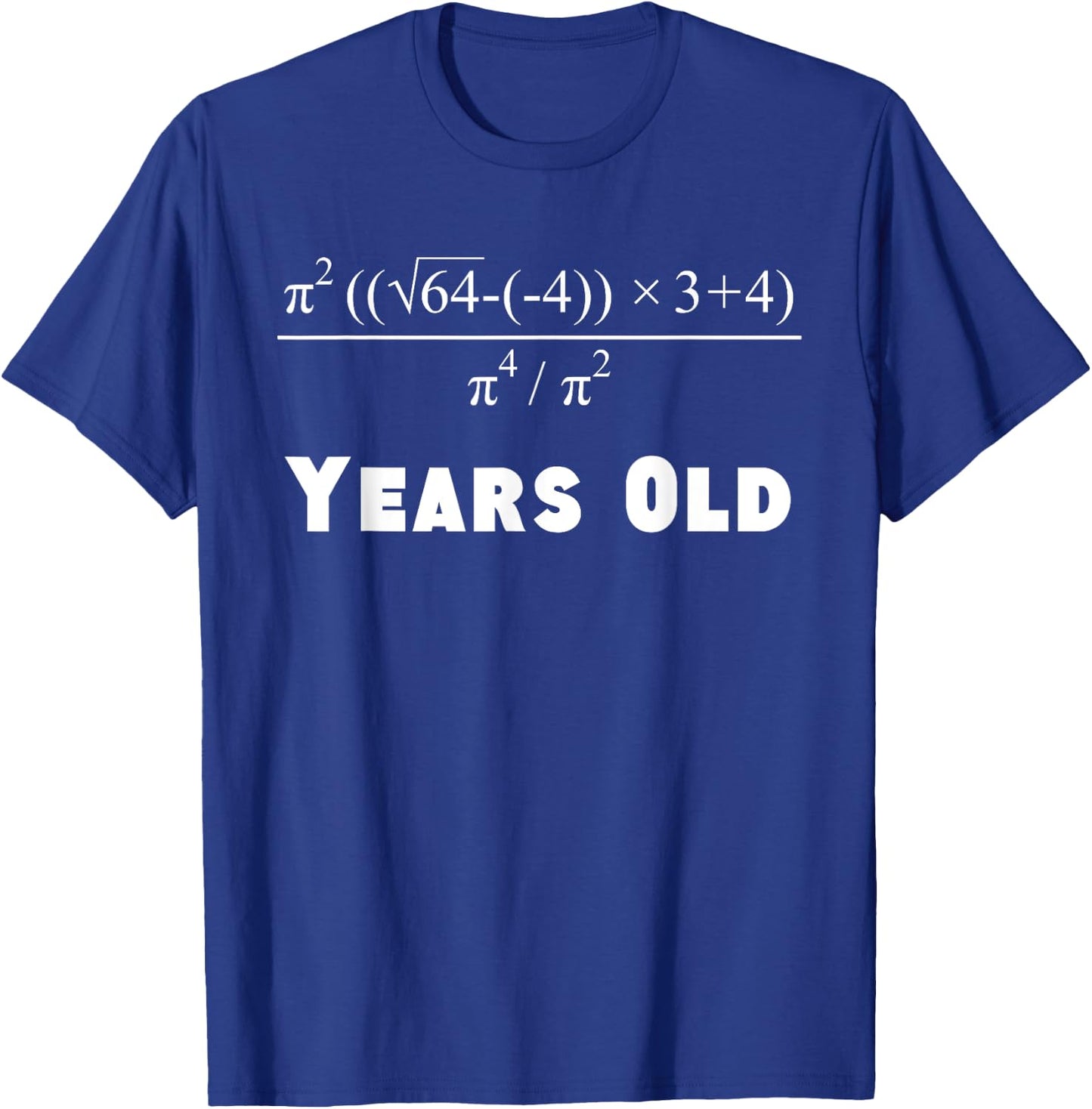 40 Years Old Algebra Equation Funny 40th Birthday Math T-Shirt - T-Shirt | Royal