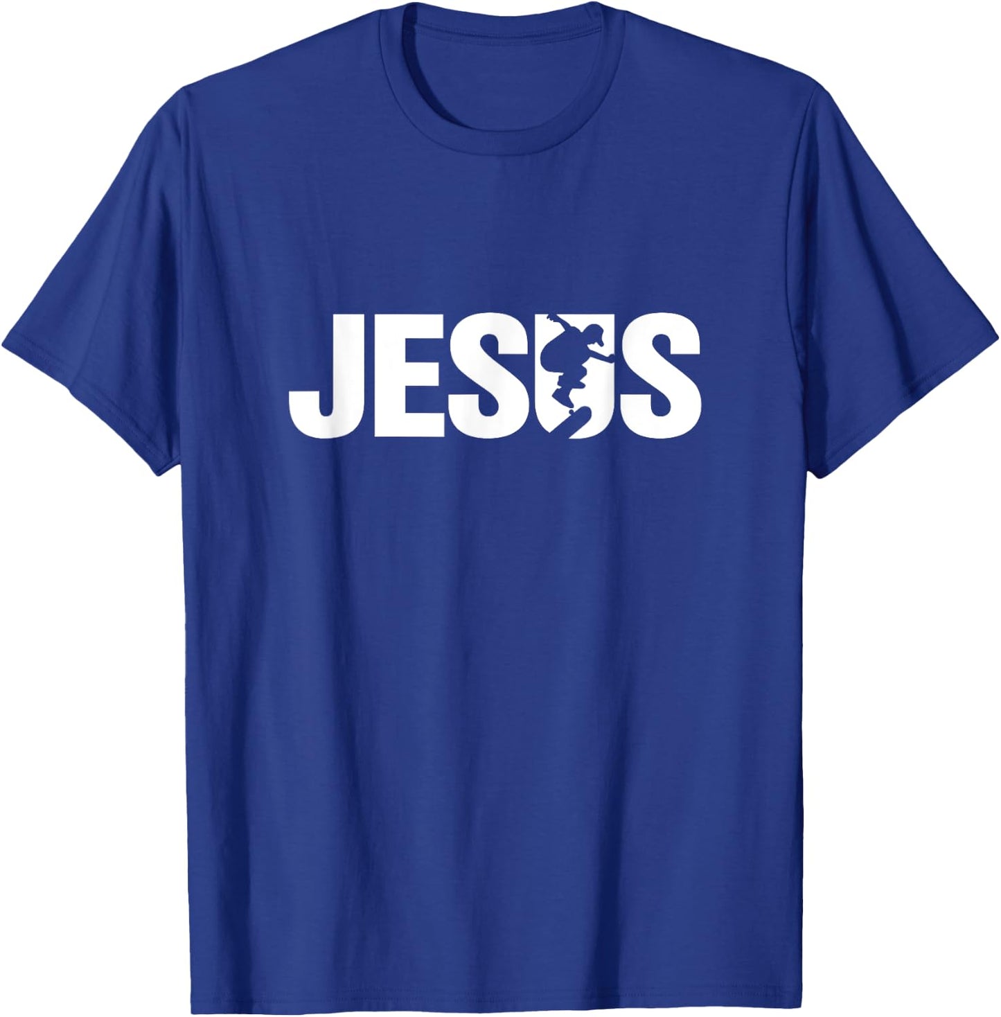Jesus Christian Skateboard Cool Skater Design T-Shirt - T-Shirt | Royal