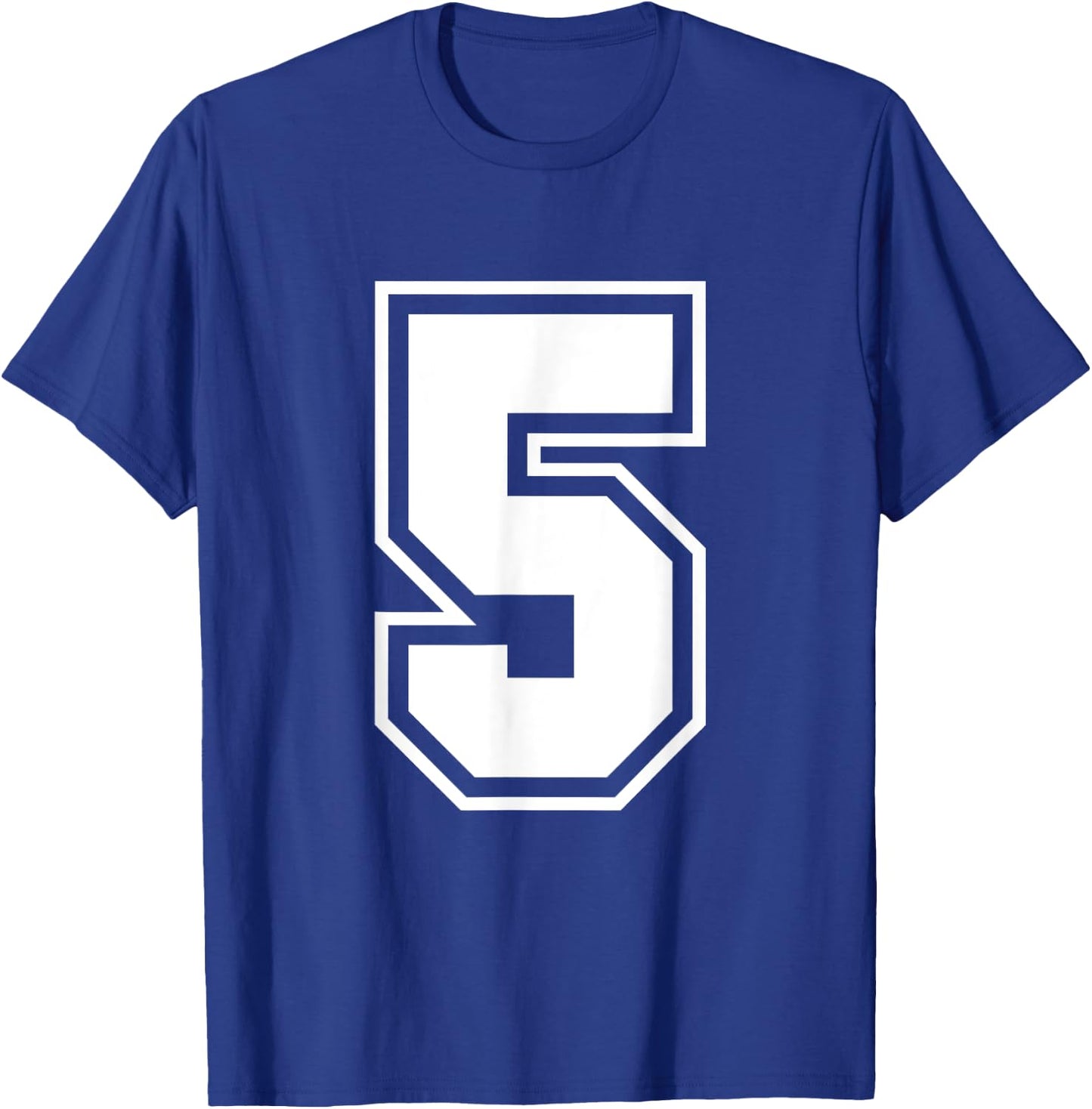 Number 5 Counting Monogram T-Shirt - T-Shirt | Royal