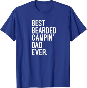The Best Bearded Camping Dad Ever Camping Life T-Shirt - T-Shirt | Royal