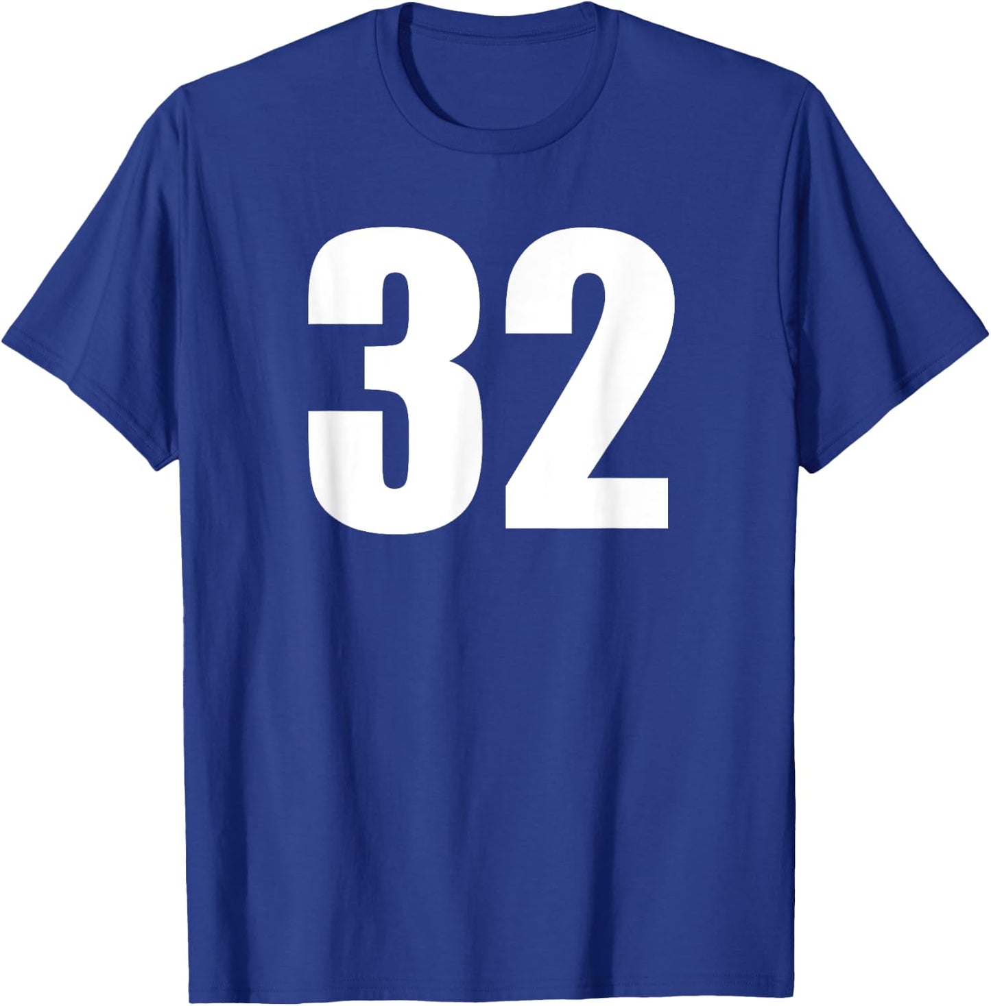 Sports Number 32 Baseball Football Soccer Basketball Shirt T-Shirt - T-Shirt | Royal