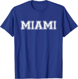 College University style Miami Florida Sport Gift T-Shirt - T-Shirt | Royal