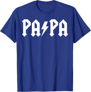 Men Rock PAPA Father's day Gift Funny Rock Metal band Humor T-Shirt - T-Shirt | Royal