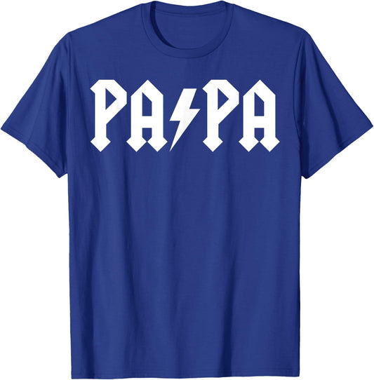 Men Rock PAPA Father's day Gift Funny Rock Metal band Humor T-Shirt - T-Shirt | Royal