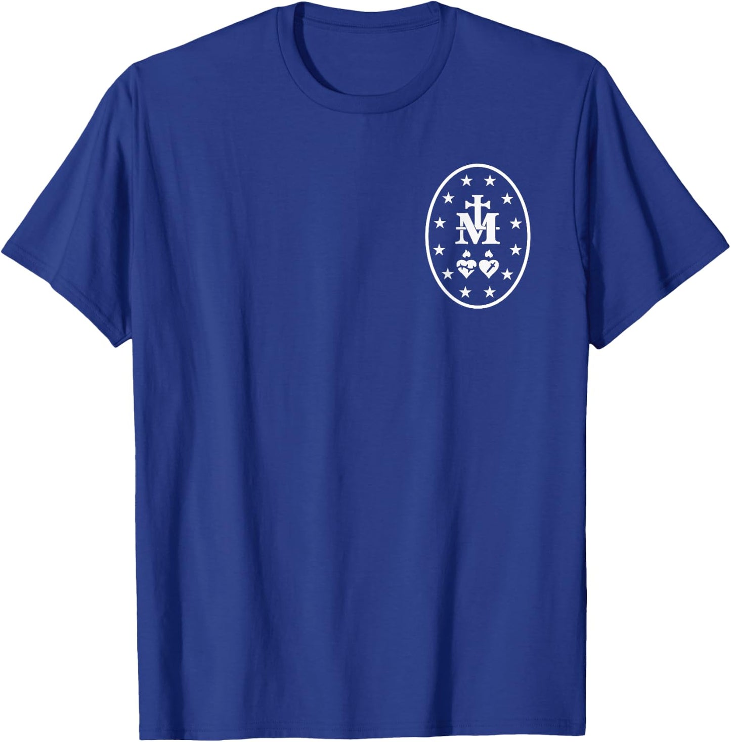 Miraculous Medal Catholic Virgin Mary Sacred Heart T-Shirt - T-Shirt | Royal