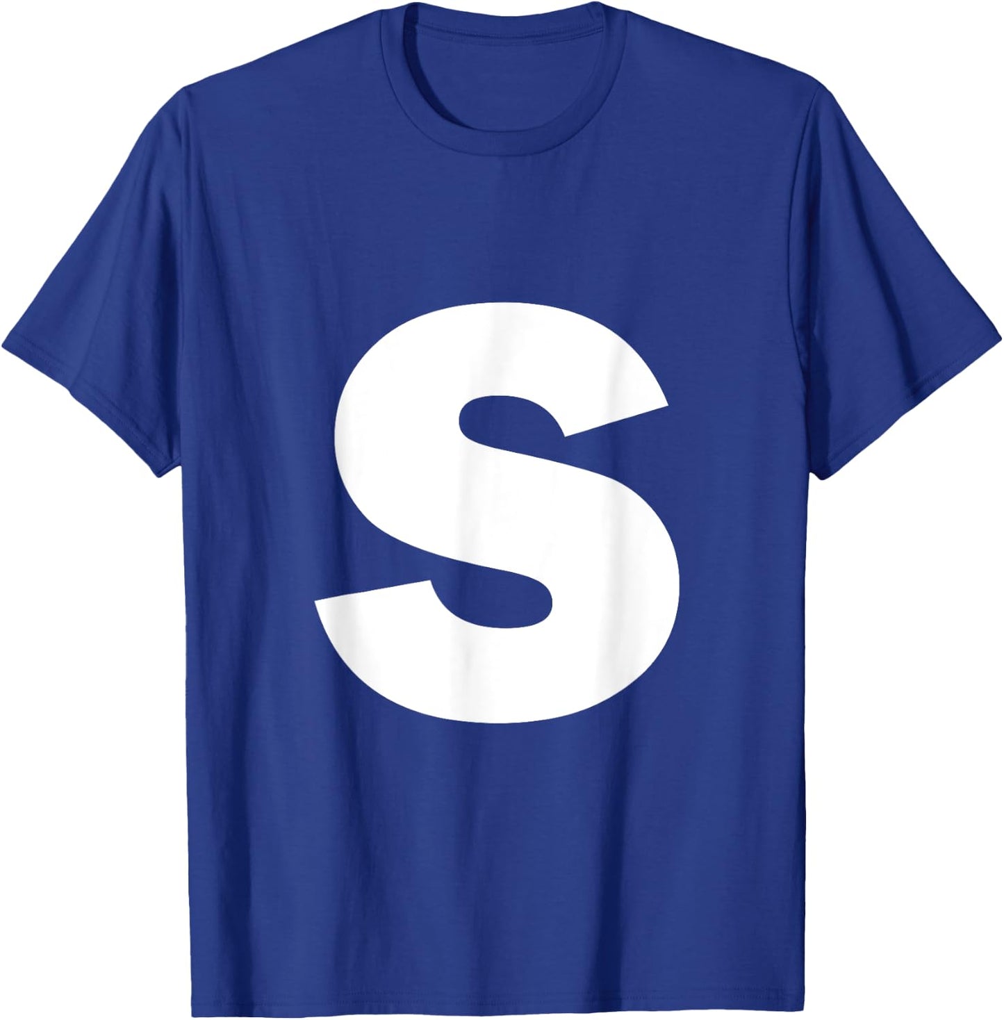 Letter S Capital Alphabet Monogram Initial T-Shirt - T-Shirt | Royal