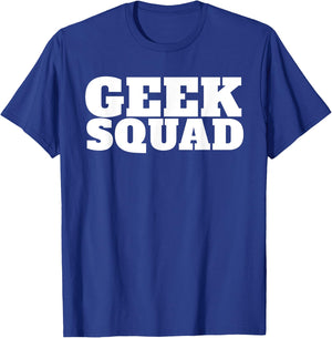 Hilariously Funny Meme Geek Squad Graphic - -Adults, Black, Small T-Shirt - T-Shirt | Royal