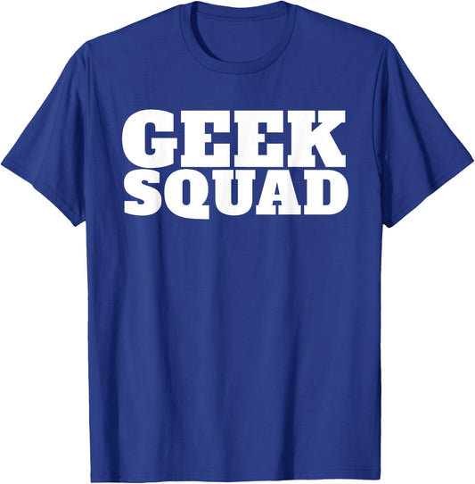 Hilariously Funny Meme Geek Squad Graphic - -Adults, Black, Small T-Shirt - T-Shirt | Royal