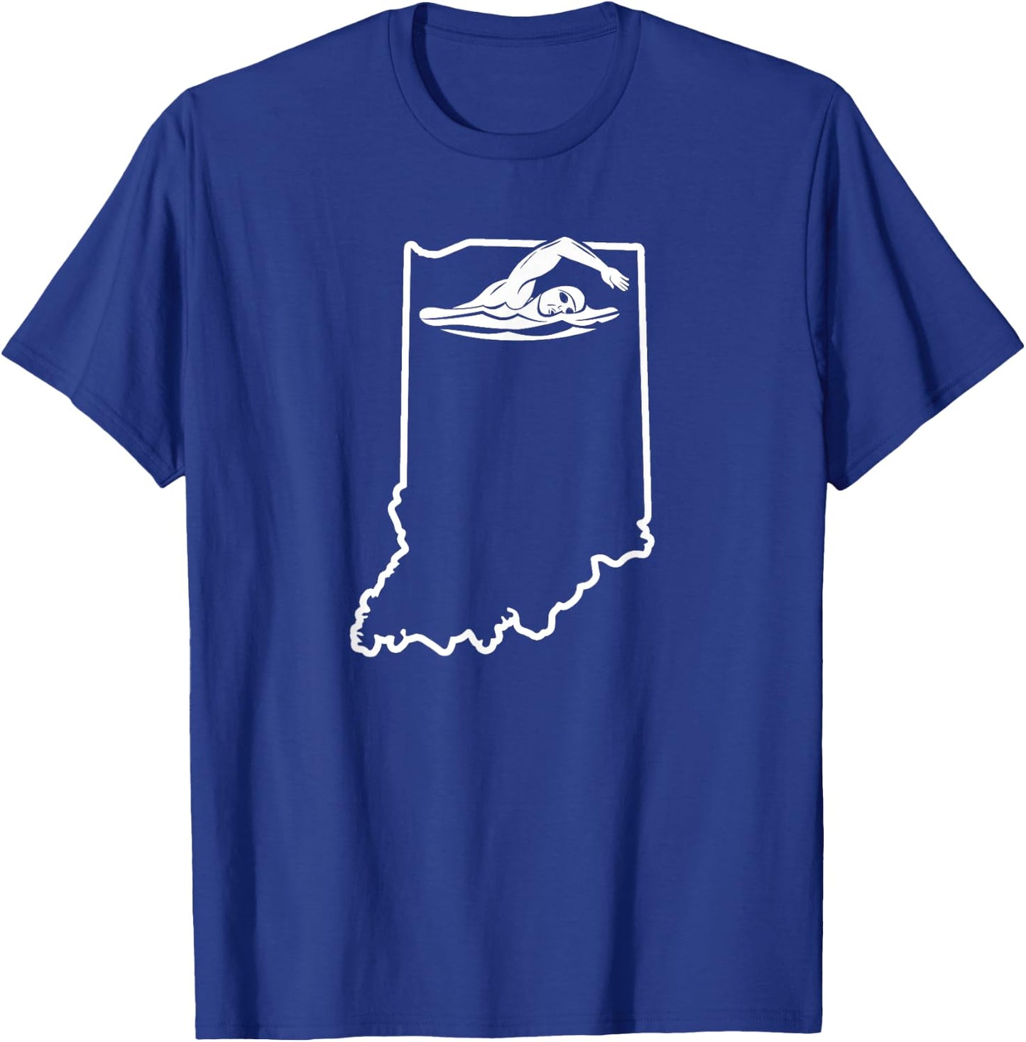 Indiana Swimming Swim Team Shirt Indiana Swimmer Stuff T-Shirt - T-Shirt | Royal