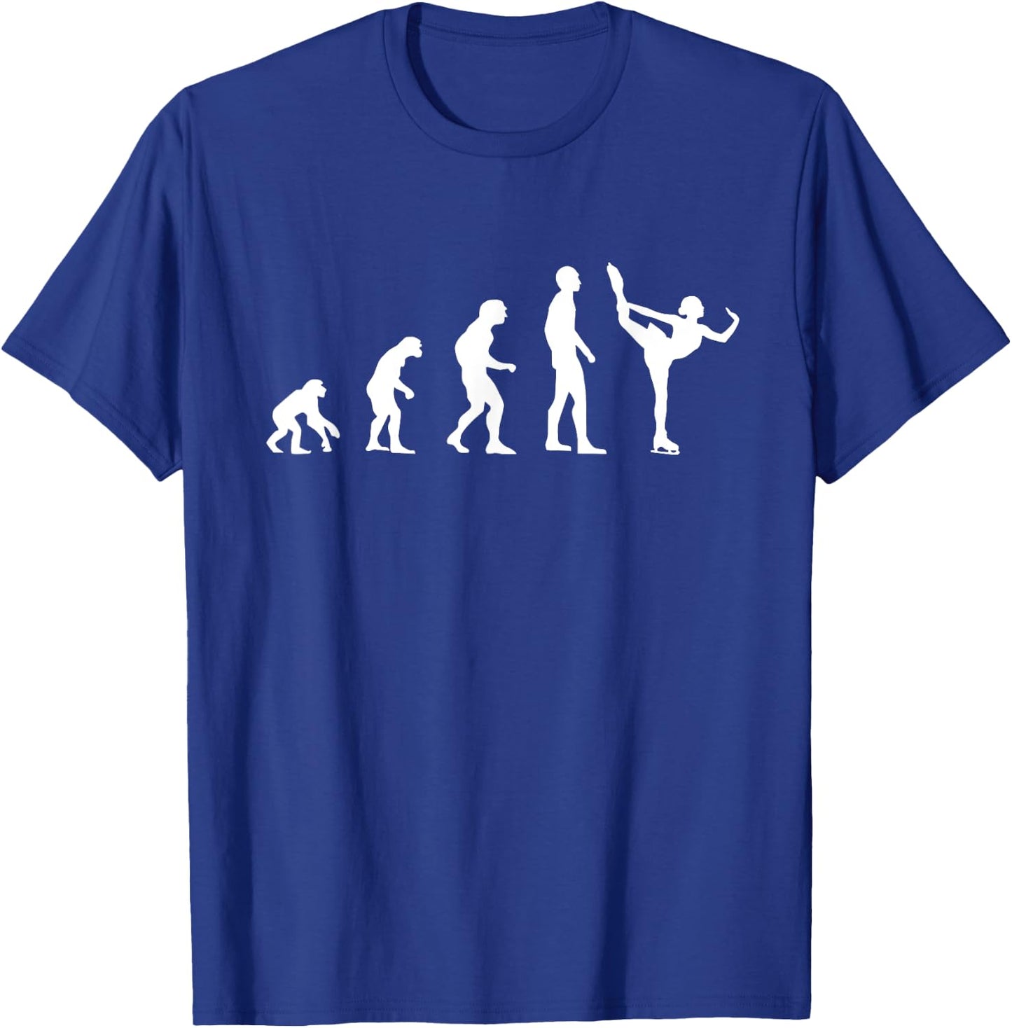 Figure Skating Evolution T-Shirt - T-Shirt | Royal