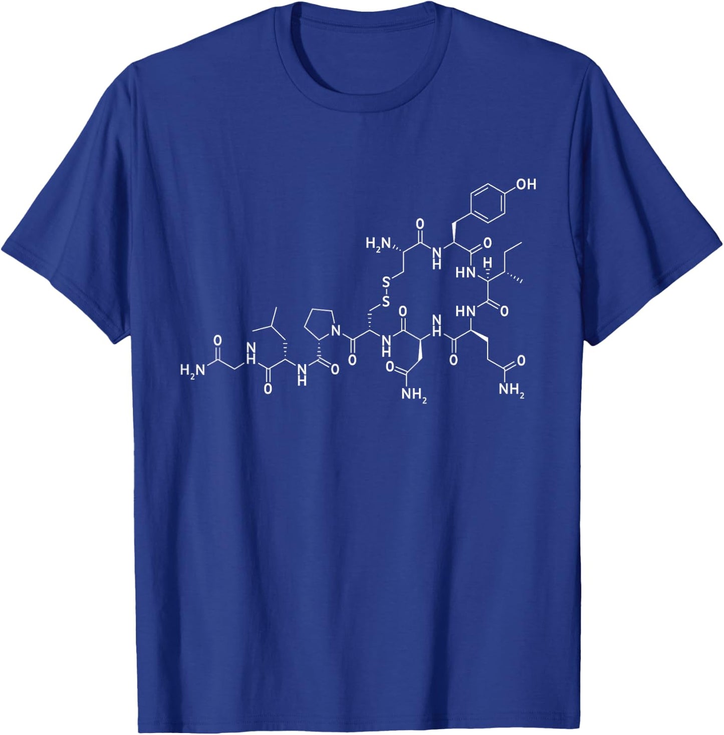Structure of Oxytocin Chemical Molecule Chemistry T Shirts T-Shirt - T-Shirt | Royal