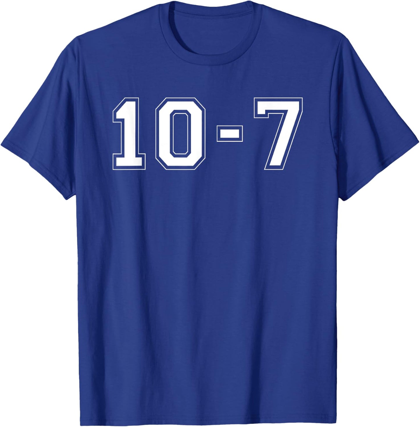 Ten Seven Police Code Out Of Service T-Shirt - T-Shirt | Royal