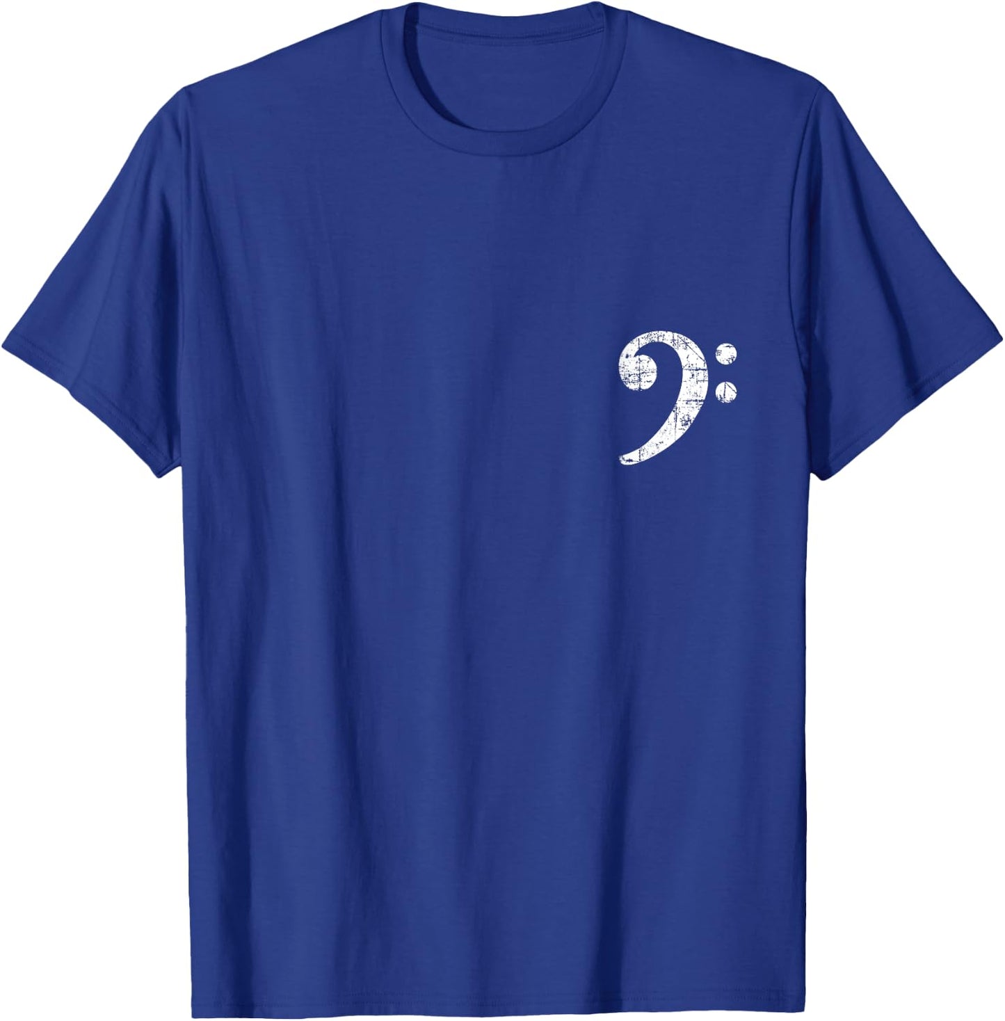 Bass Clef (Vintage White / Left) Bass Players T-Shirt - T-Shirt | Royal