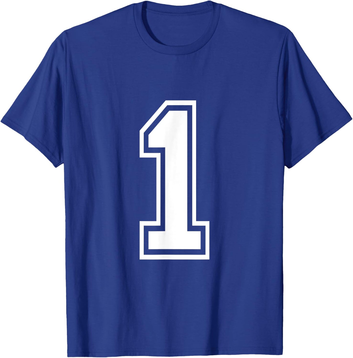 Football Jersey Number 1 One T-Shirt - T-Shirt | Royal