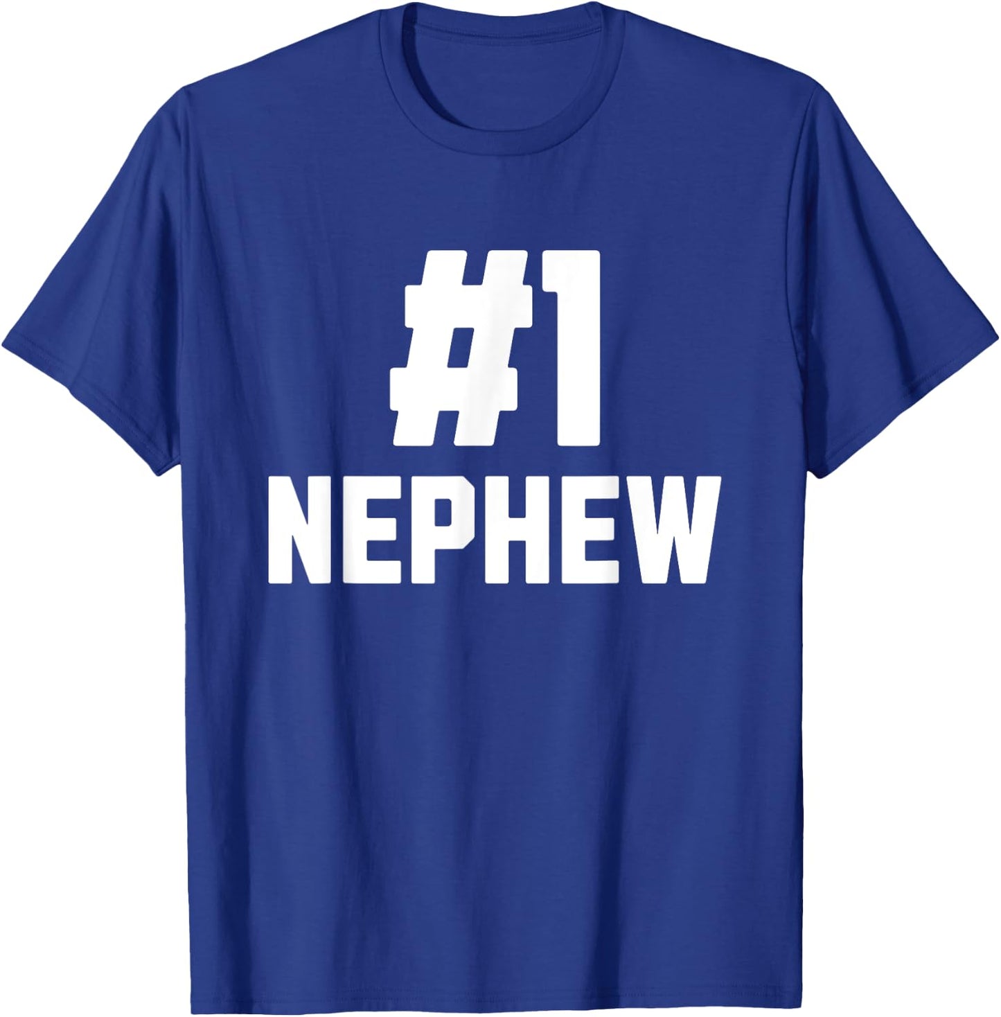 Number One Nephew Funny Family Matching Greatest #1 Nephew T-Shirt - T-Shirt | Royal