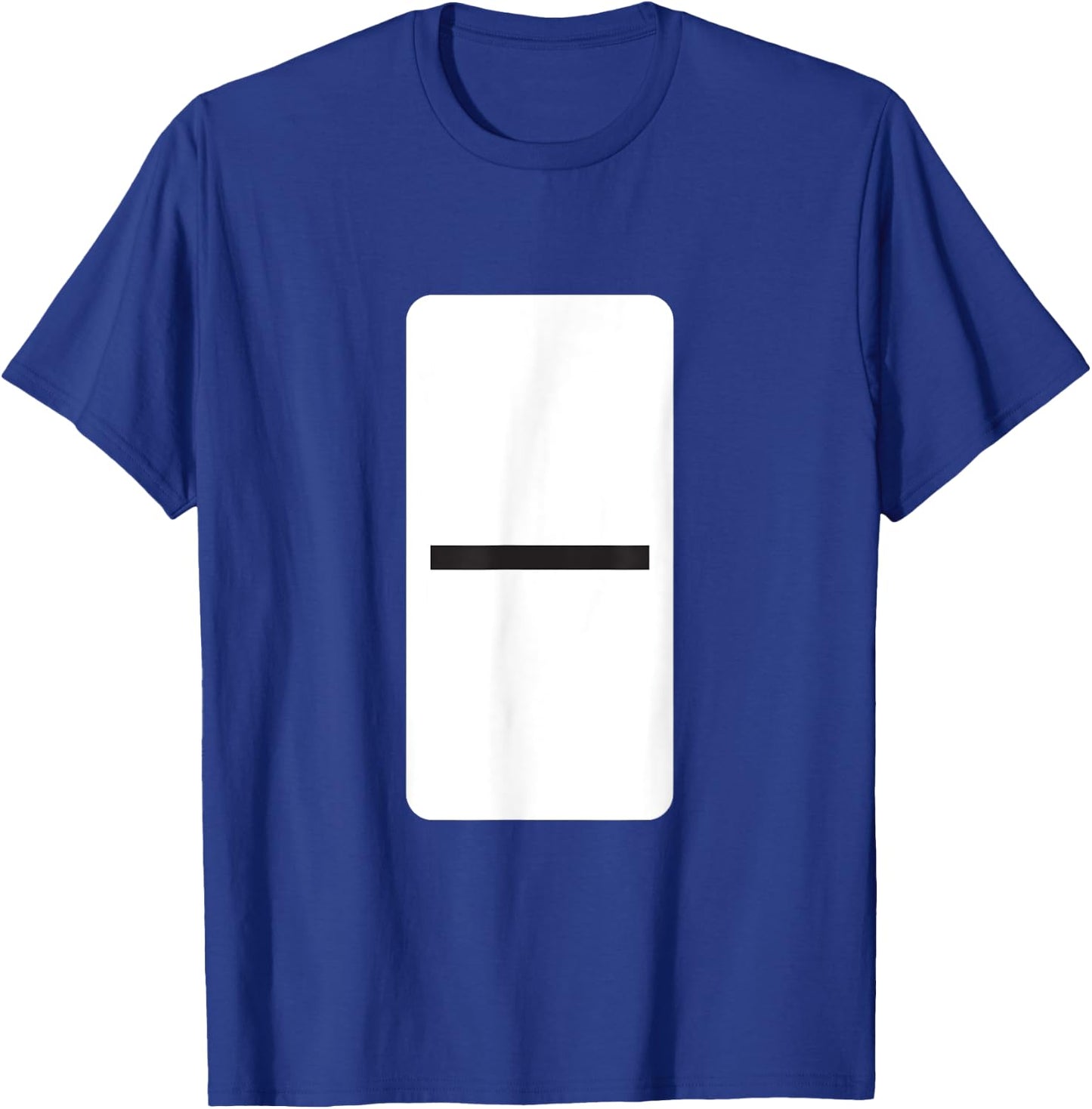 Double Blank Dominoes Halloween Costume Domino Game T-Shirt - T-Shirt | Royal