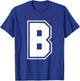 Letter B Alphabet Monogram Spelling T-Shirt - T-Shirt | Royal