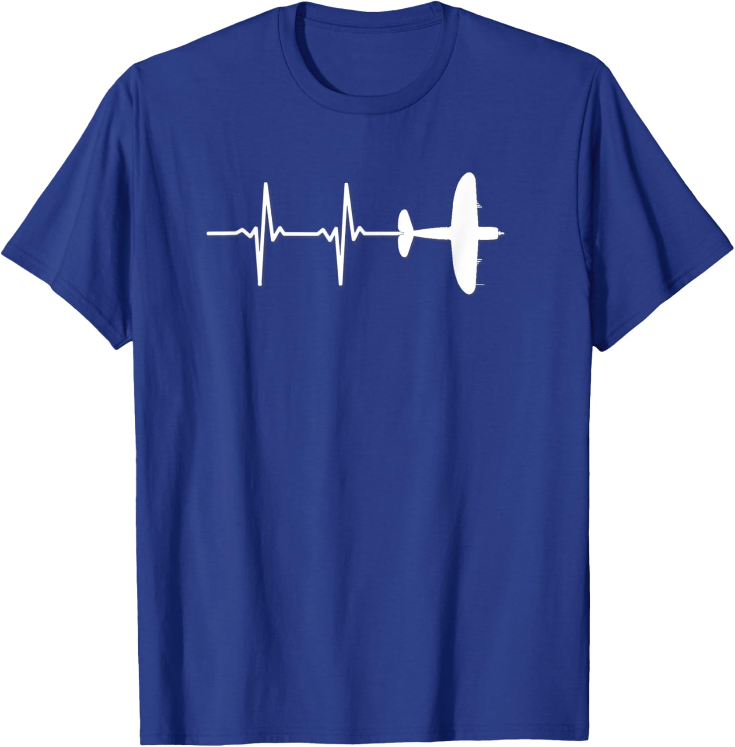 EKG Warbird P-47 Thunderbolt Fighter Airplane T-Shirt - T-Shirt | Royal