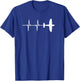 EKG Warbird P-47 Thunderbolt Fighter Airplane T-Shirt - T-Shirt | Royal