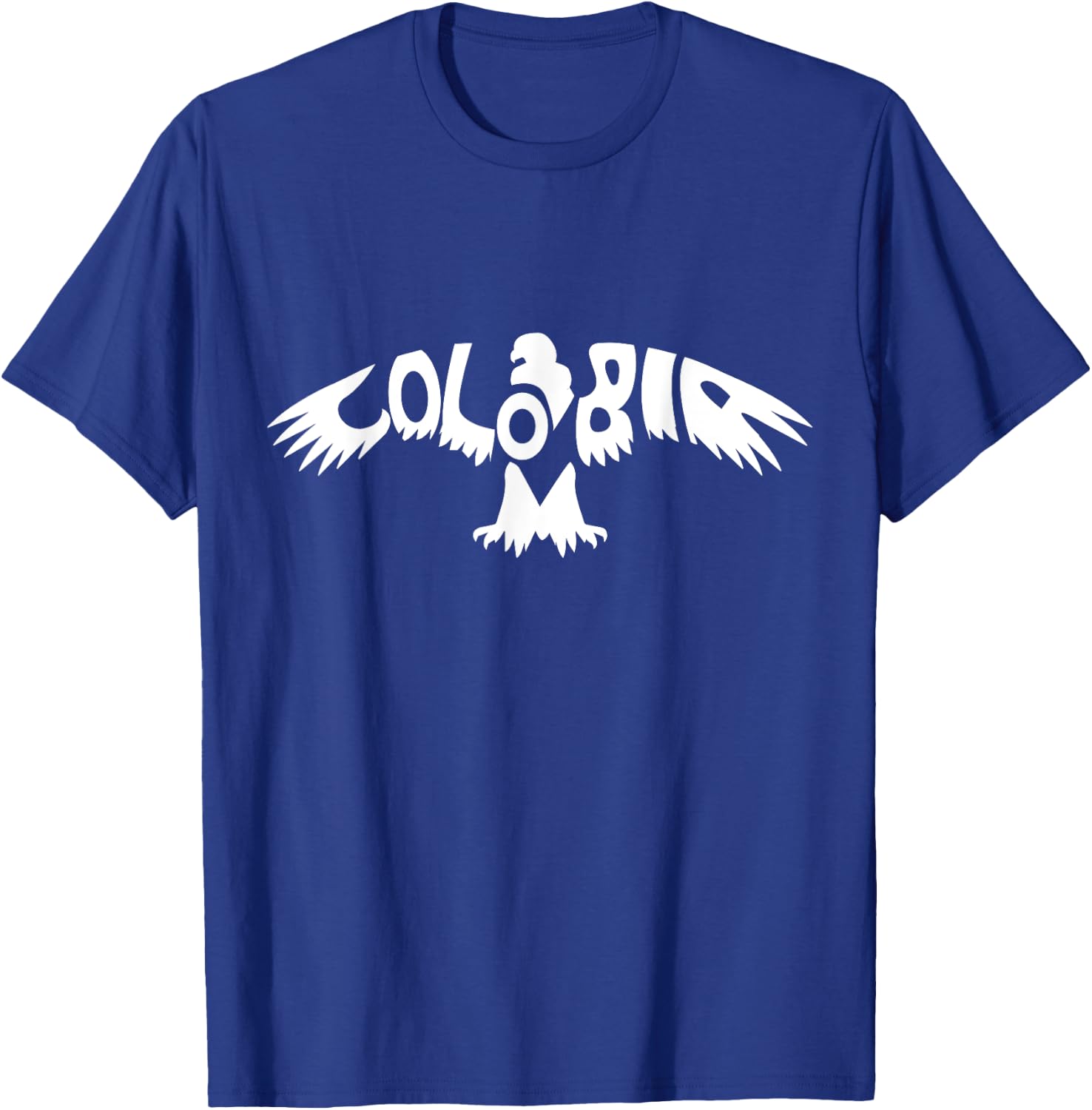 Colombia Andean Condor Text Art - Colombian Pride T-Shirt - T-Shirt | Royal