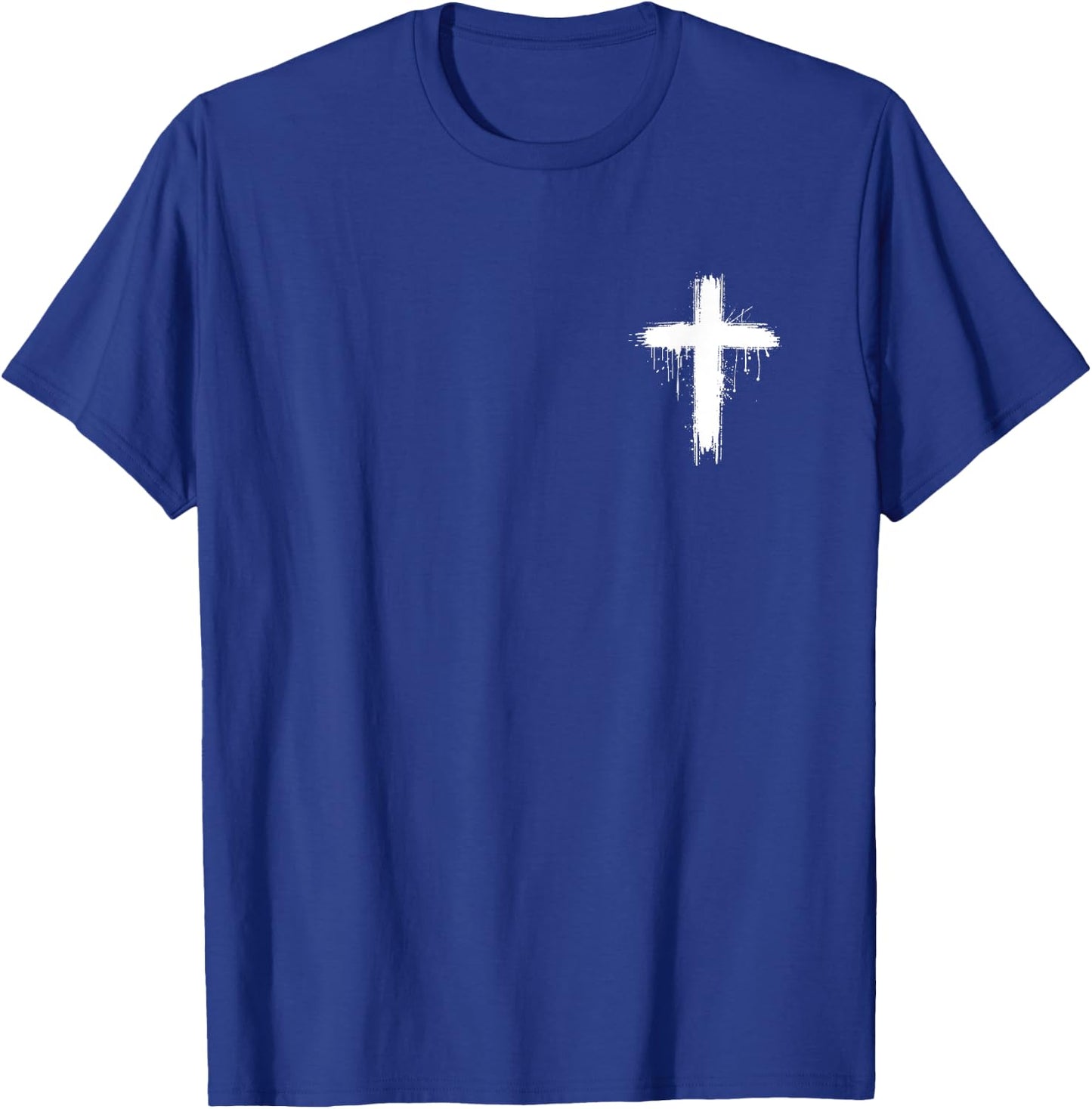 Jesus Saves John 3:16-17 Front and Back Print Christian T-Shirt - T-Shirt | Royal