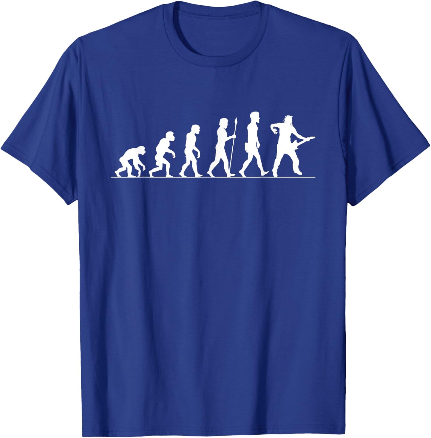 Guitar Evolution Funny Gift Rocker Guitar Player T-Shirt - T-Shirt | Royal