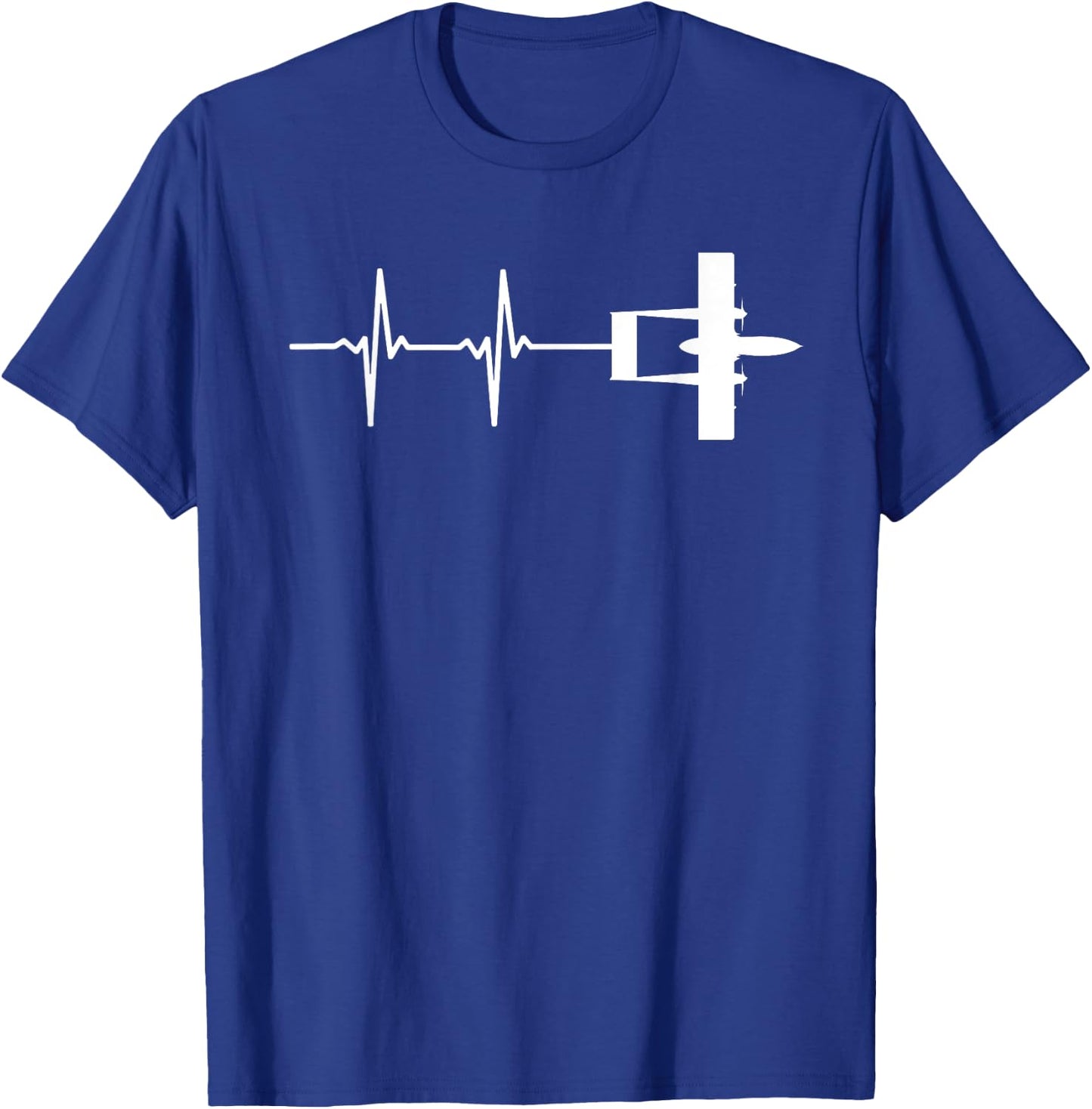 EKG Heartbeat OV-10 Bronco Military Plane Shirt T-Shirt - T-Shirt | Royal