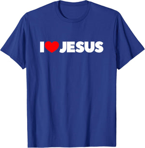 I Love (Heart) Jesus T-Shirt - T-Shirt | Royal