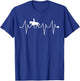Funny Dressage Horse Riding Heartbeat Heart Pulse Rate EKG T-Shirt - T-Shirt | Royal