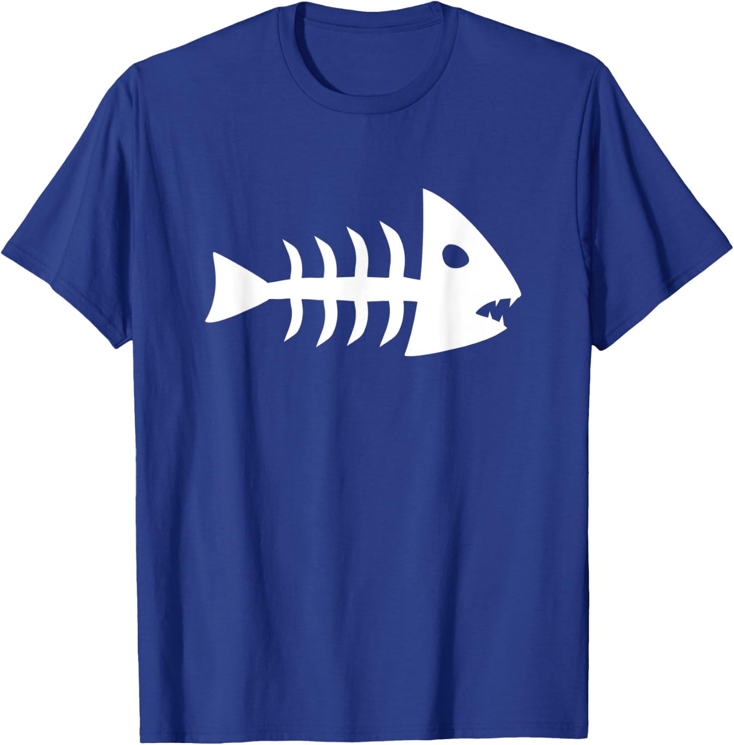 Cool White Piranha Fish Skeleton T-Shirt - T-Shirt | Royal