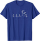 Deer Hunting Hunt Heartbeat Shirt T-Shirt - T-Shirt | Royal