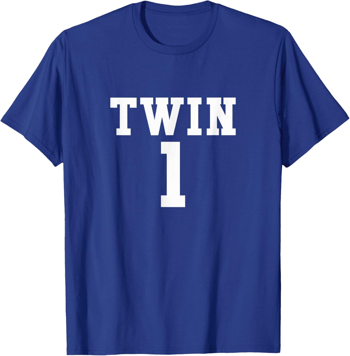 Twin Number One Funny Twin Lovers Day Whacky Twin Novelty T-Shirt - T-Shirt | Royal