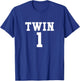 Twin Number One Funny Twin Lovers Day Whacky Twin Novelty T-Shirt - T-Shirt | Royal