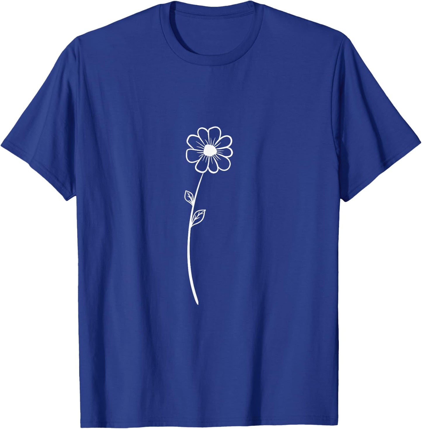 Minimalistic Botanical Flower Flowers Plants T-Shirt - T-Shirt | Royal