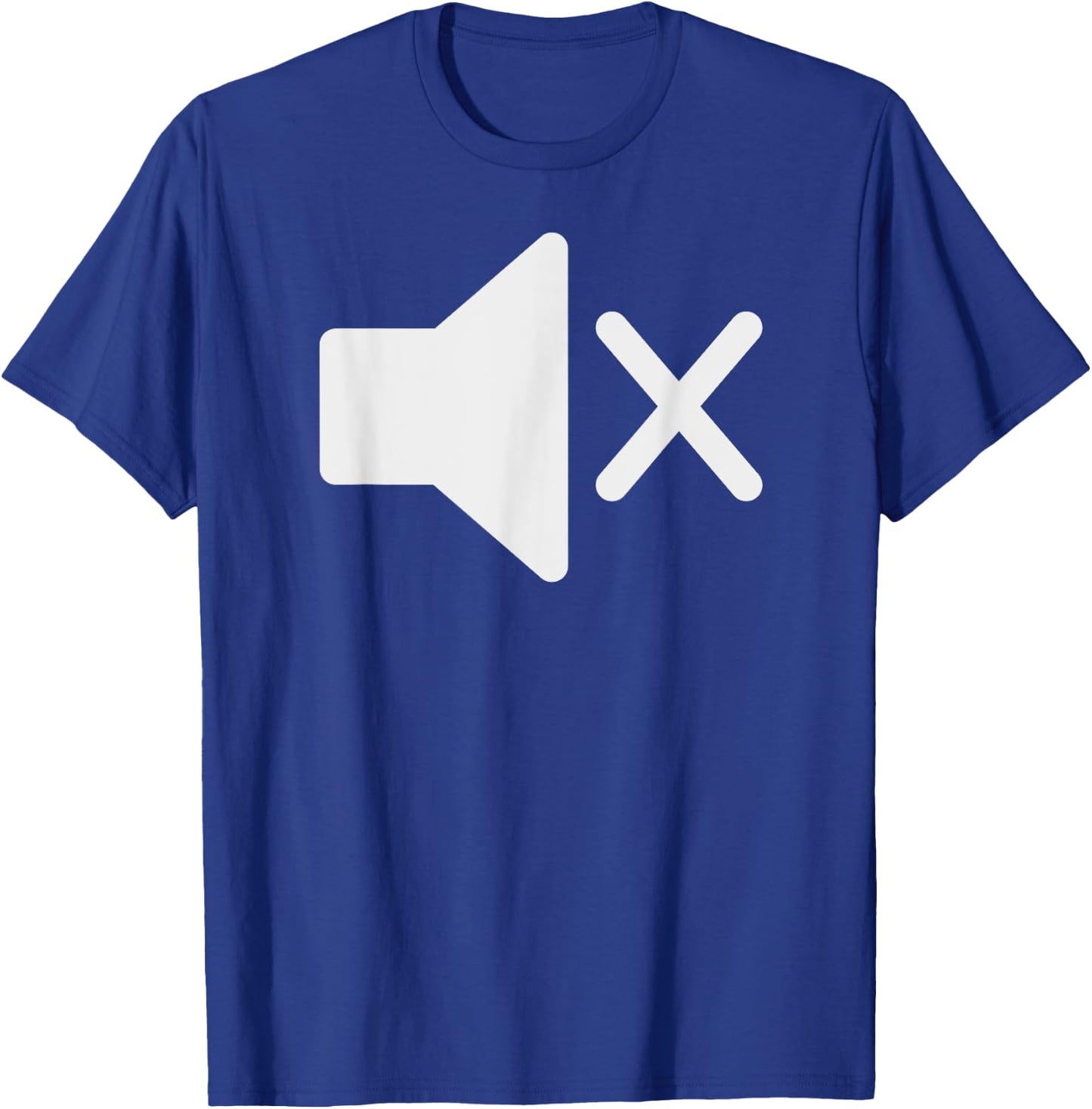 Mute Symbol - Funny for Deaf Mute or Introverts T-Shirt - T-Shirt | Royal