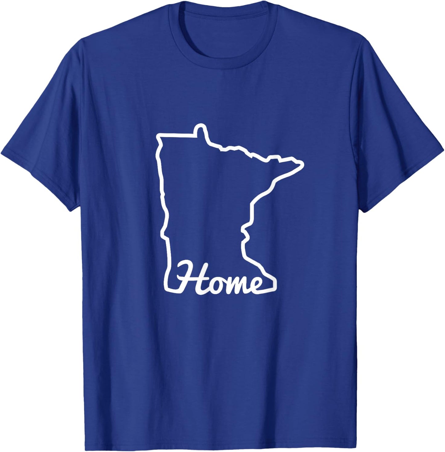 Minnesota Home MN State Map Native Minnesotan T-Shirt - T-Shirt | Royal