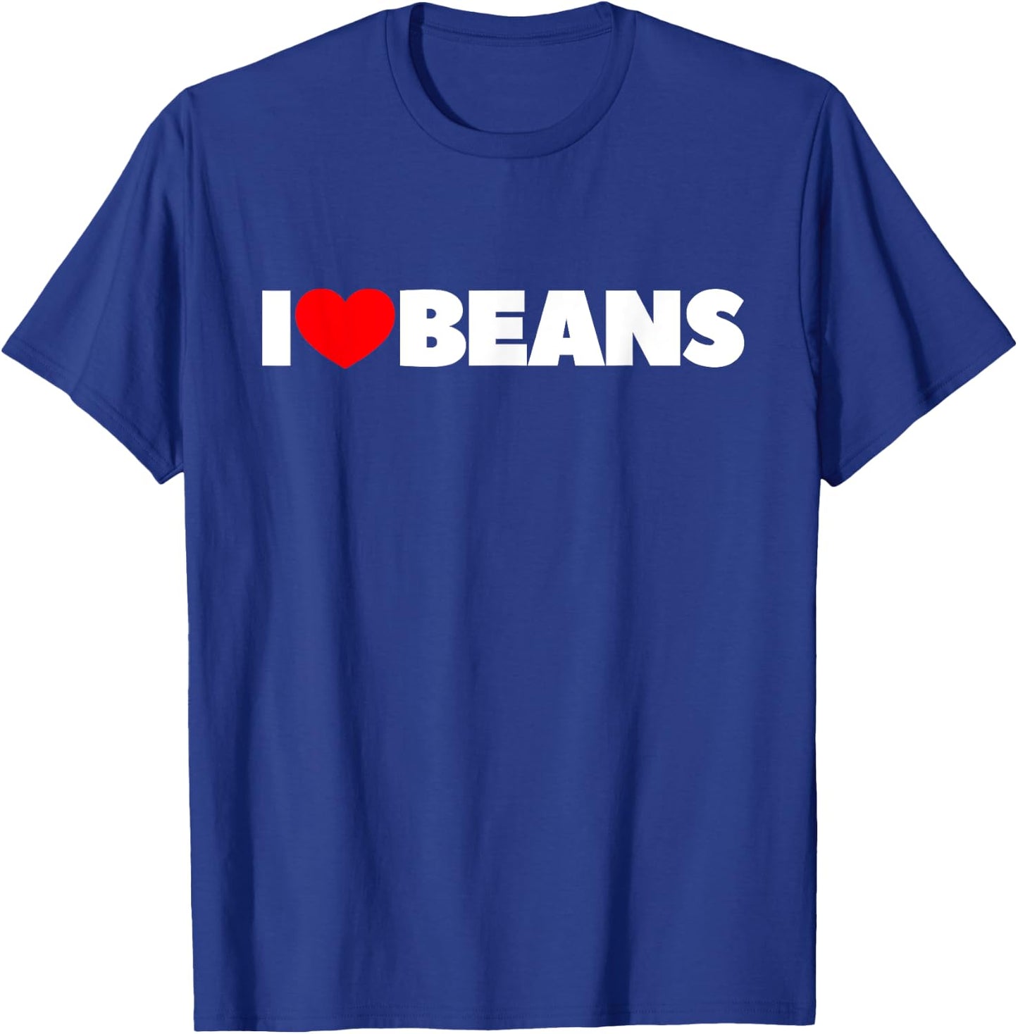 I Love (Heart) Beans T-Shirt - T-Shirt | Royal